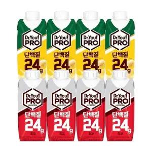 [오리온]닥터유 프로 단백질 드링크 바나나 250ml x4 + 초코 250ml x4