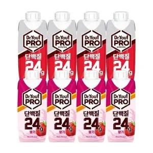 [오리온]닥터유 프로 단백질 드링크 초코 250ml x4 + 딸기 250ml x4