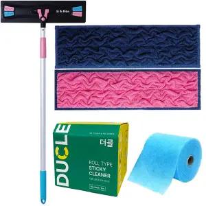 닥터에클린 밀대 청소기 + 더클 점착 청소포 본품 리필 +윙클 극세사 걸레 2종 집들이 선물세트