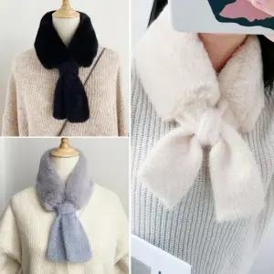 니트퍼심플머플러 쁘띠 털목도리 겨울 겨울 숄 민구제 판쵸 롱 망토 니트 스카프 울 머플러 남자 패션잡화