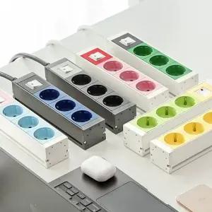 스윗홈 뉴잇 고용량 국산 알루미늄 납작 멀티탭 과부하차단 3구 1.5m / 컴퓨터 산업용 안전 서버탭 에어컨