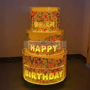 모형케이크 파티 소품 돌잔치 가짜 디스플레이 3단