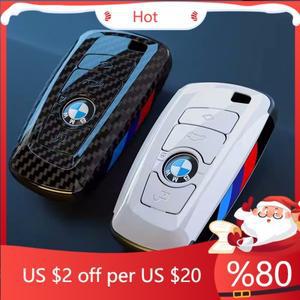 BMW F30 F20 F10 F18 F22 F01 X3 X4 F06 F02 M3 M5 자동차용 핫 카본 파이버 키 케이스 커버 홀더 쉘 폴딩