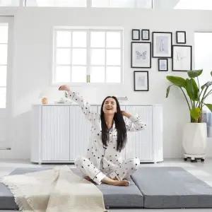 올폼 누베드 3단(메모리폼+HR폼)15cm 접이식토퍼 토퍼매트리스 사계절 카치온 커버 MS(멀티싱글)