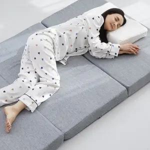 올폼 누베드 3단(메모리폼+HR폼)10cm 접이식토퍼 토퍼매트리스 사계절 카치온 커버 SS(슈퍼싱글)