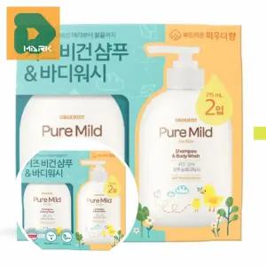 저자극 키즈샴푸 2p 케어 위생 베이비 대용량 바디워시 715ml 어린이용 성분 순한 목욕용품 아기샴푸