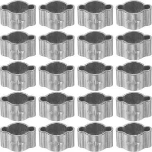 하핑턴 20개 더블 이어 호스 클램프 5-7mm 304 스테인리스 스틸 O 클립 연료 라인 파이프 튜브 피팅