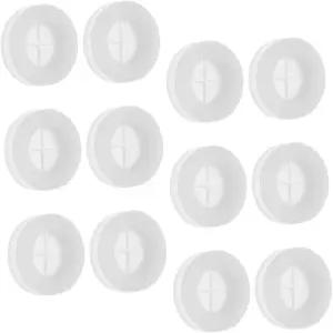 COLBATH 12Pcs 메이슨 병 뚜껑용 실리콘 빨대 구멍 플러그 음료 커버와 크로스 디자인 재사용 가능한