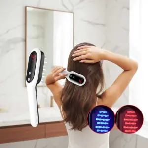 시원한 두피마사지기 진동 레이저 케어 헤어브러쉬