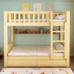 원목 2층침대 수납장 프레임 사다리 서랍식 복층 남매