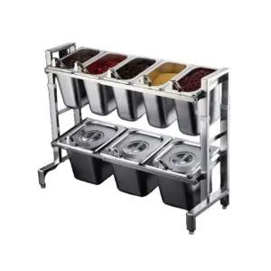 식당 양념통 스텐조미료통 양념병 스테인레스 주방정리 사각 소스통 바트