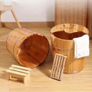 하노끼 족욕통 나무 마사지샵 습식 원목 목욕 욕조 족탕기 힐링 발마사지 스파