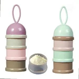 분유 보관통 휴대용 분할 케이스 프로틴 보충제 파우더 용기 손잡이 타원형 오픈