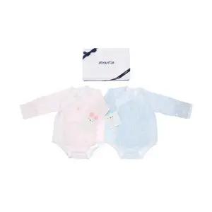 [압소바](본점)[압소바 26년SS 임신출산쌍둥이선물] 도도 모달 배냇슈트 2벌 세트(A1B10107AC)26년여름...
