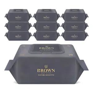 브라운 네이처 센시티브 아기물티슈 캡형