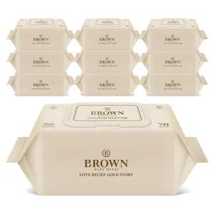 브라운 러브 빌리프 골드 아이보리 아기물티슈 캡형