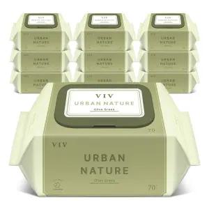 비브어반네이처 저자극 아기물티슈 캡형 올리브 그린