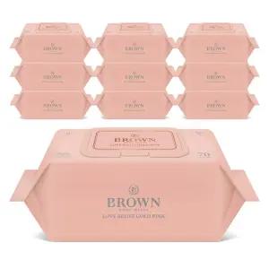 브라운 러브 빌리프 골드 핑크 아기물티슈 캡형