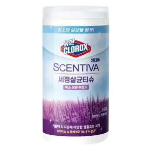 유한락스 센티바 세정살균티슈 프로방스라벤더향 95매 1개