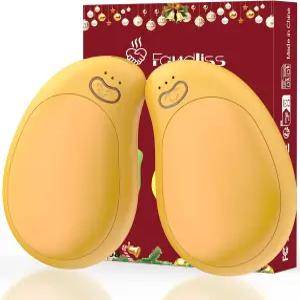 핸드 워머 충전식 2팩 팬들리스 8000mAh 휴대용 전기 USB 포켓 히터 AI 스마트 칩 10시간 이상 안전 난방