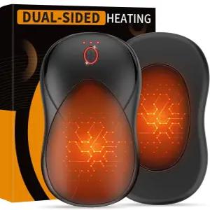 핸드 워머 충전식 2팩 양면 난방 전기 3가지 온도 휴대용 포켓 마그네틱 재사용 가능한 여성용 남성용