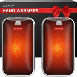레랏 핸드 워머 충전식 2팩 휴대용 전기 맥스 131 °F 재사용 가능한 슬림 포켓 히터 남성 여성 야외 골프