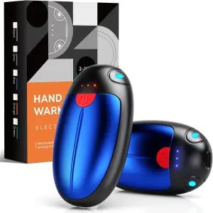 충전식 핸드 워머 휴대용 포켓 2팩 20시간 길이의 난방 더블 웜 전기 야외 캠핑 사냥 골프 낚시용 재사용