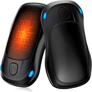 핸드 워머 충전식 2팩 MKG 전기 24시간 지속 가능한 재사용 3단계 퀵 히트 캠핑 사냥 골프 여성 원 겨울