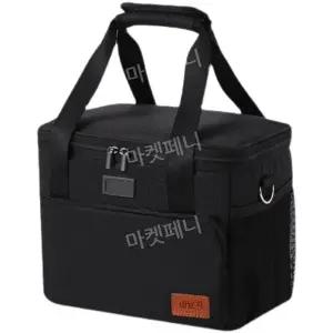 전기 보온 점심 8L 온도표시 블랙 도시락 가방 야외 소풍