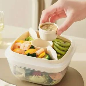 오아픽 11번가 2단 샐러드 도시락통 5칸 소스통분리