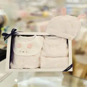 [압소바 의류] 도도 모달 7부우주복(턱받이포함) 모자 내의 3종세트 (A1310603F)