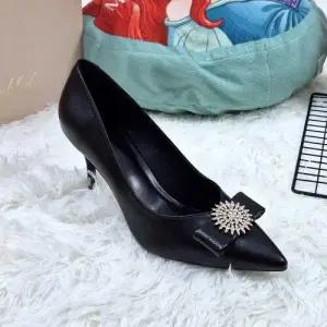 [제이시]제이시 소가죽 뾰족 하이힐 7cm 여자 리본 구두 K433