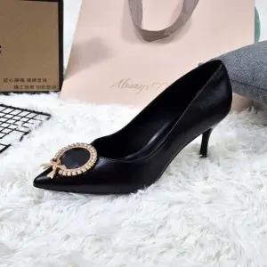 [제이시]제이시 하이힐 소가죽 7CM 큐빅 여성 뾰족 구두 K431