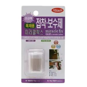 목재 가구 파손 메꿈 접착 성형 보수제 미라클픽스 소 목재용10G 수도공사 크랙