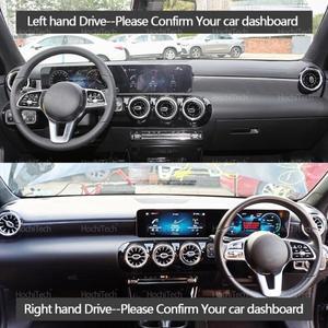 자동차 스타일링 스웨이드 가죽 블랙 대시 매트 보드 커버 카펫 메르세데스-벤츠 A 클래스 W177 180