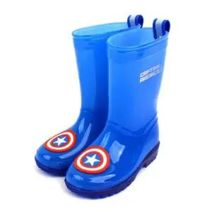마블 캡틴아메리카 LED 레인부츠 어린이 남아 장화 우비신발
