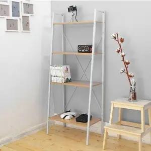 ( )심플 우드 대형 정리함 진열대 책장 수납 선반 화이트