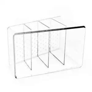 ( )투명 리모컨 브러쉬 정리함 화장품통 리모콘꽂이 화장솜통