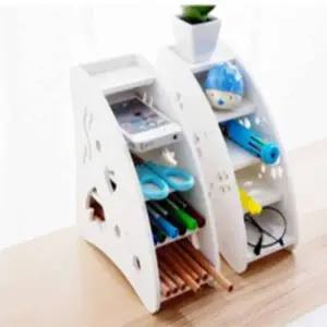 ( )조립식 다용도 정리대 4칸 보관박스 볼펜꽂이 필기구정리함 펜꽂이