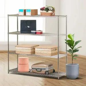 메탈랙 벽선반 다용도실 4단 베란다 산업용 철앵글 벽수납장