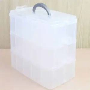 휴대용 3단 멀티박스 대형 악세사리수납함 다용도수납케이스 수납박스 미니악세사리보관함