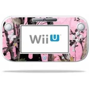 닌텐도 Wii U 게임패드 컨트롤러 랩 스티커 스킨 핑크 트리 카모와 호환되는 마이티스킨