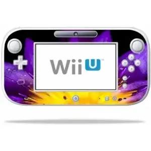 닌텐도 Wii U 게임패드 컨트롤러 랩 스티커 스킨 퍼플 플라워와 호환되는 마이티스킨