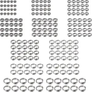 Proster 200pcs 싱글 이어 스텝리스 호스 클램프 304 스테인리스 스틸 클립