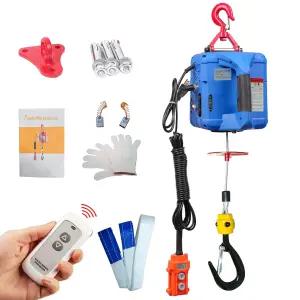 드렘보이스트 3 in 1 전동 호이스트 윈치 1100LB 1500W 휴대용 파워 크레인 110V/120V 수동 와이어 무선