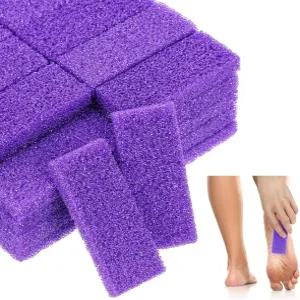 발 스크러버 데드 스킨 일회용 부석 패드 페디큐어 발뒤꿈치 각질 제거 도구 퍼플 스펀지 살롱 가정용