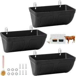 매달린 닭 모이통 트로프와 염소 양사슴 가금류 개 디어스는 오리 울타리를 설치합니다. 5쿼터 가축 3팩