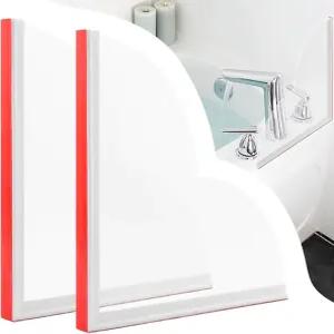 나인폭스 샤워 스플래시 가드 욕조용 대형 자동 접착 코너 또는 목욕 시 물을 보관할 수 있는 2팩9.45 X