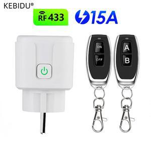 원격 범용 무선 OFF 4000W 스위치 ON 전기 FR 제어 조명용 220V 스마트 플러그 EU 5A 콘센트 원격 소켓