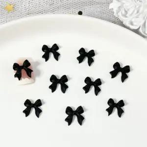 셀프 젤 네일 리본 파츠 블랙 화이트 네일재료 10개입 FQW8+9iwJ